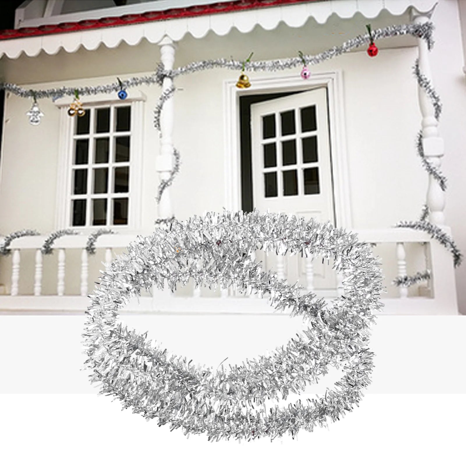 Miniature Metallic Foil Garland Decoration 45cm Q236155