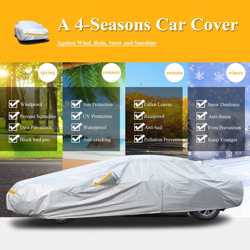 6 Layers Waterproof Car Cover with Zipper Cotton Z59979