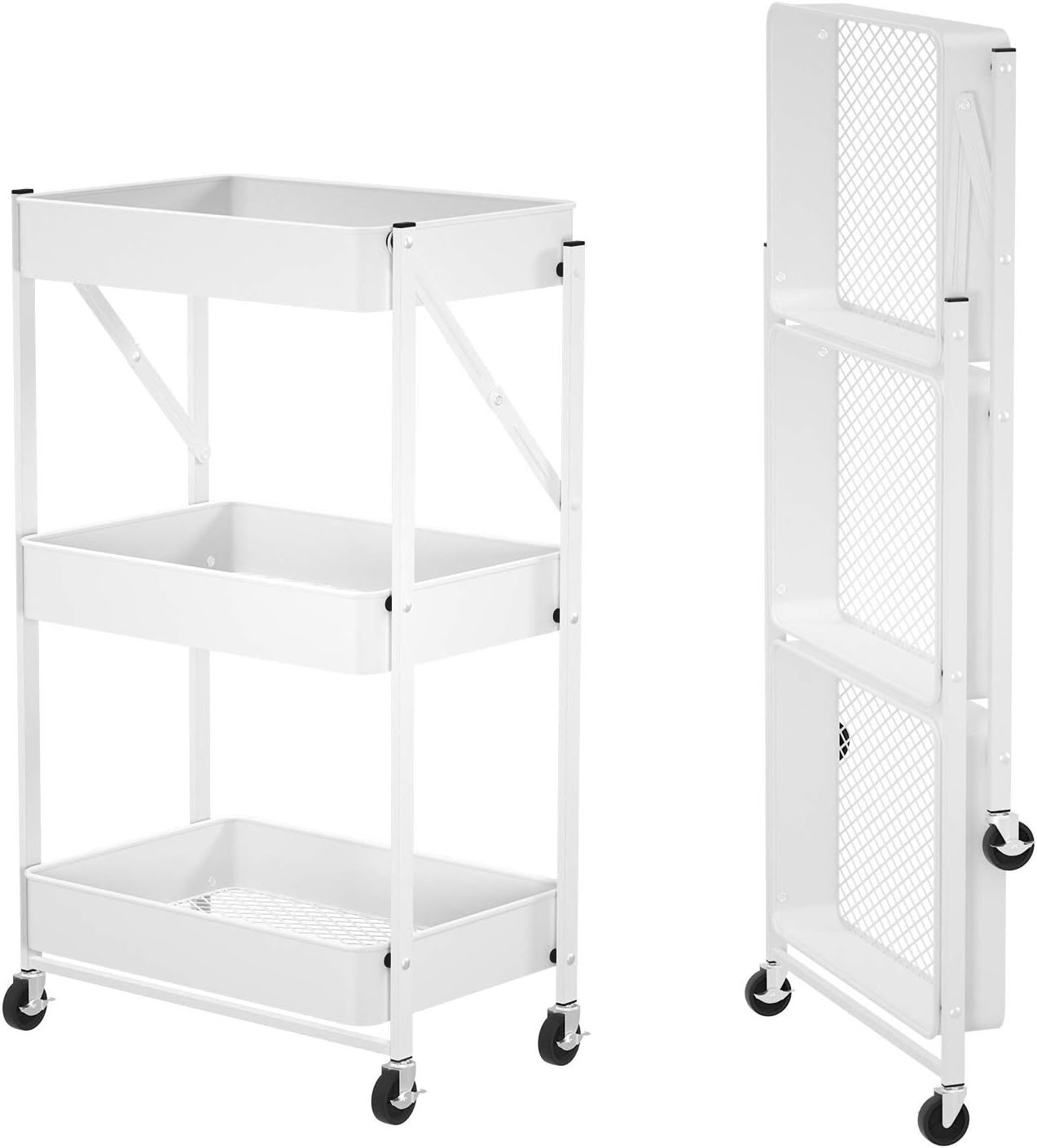 3 Tier Rolling Utility Cart with Locking Casters N517126