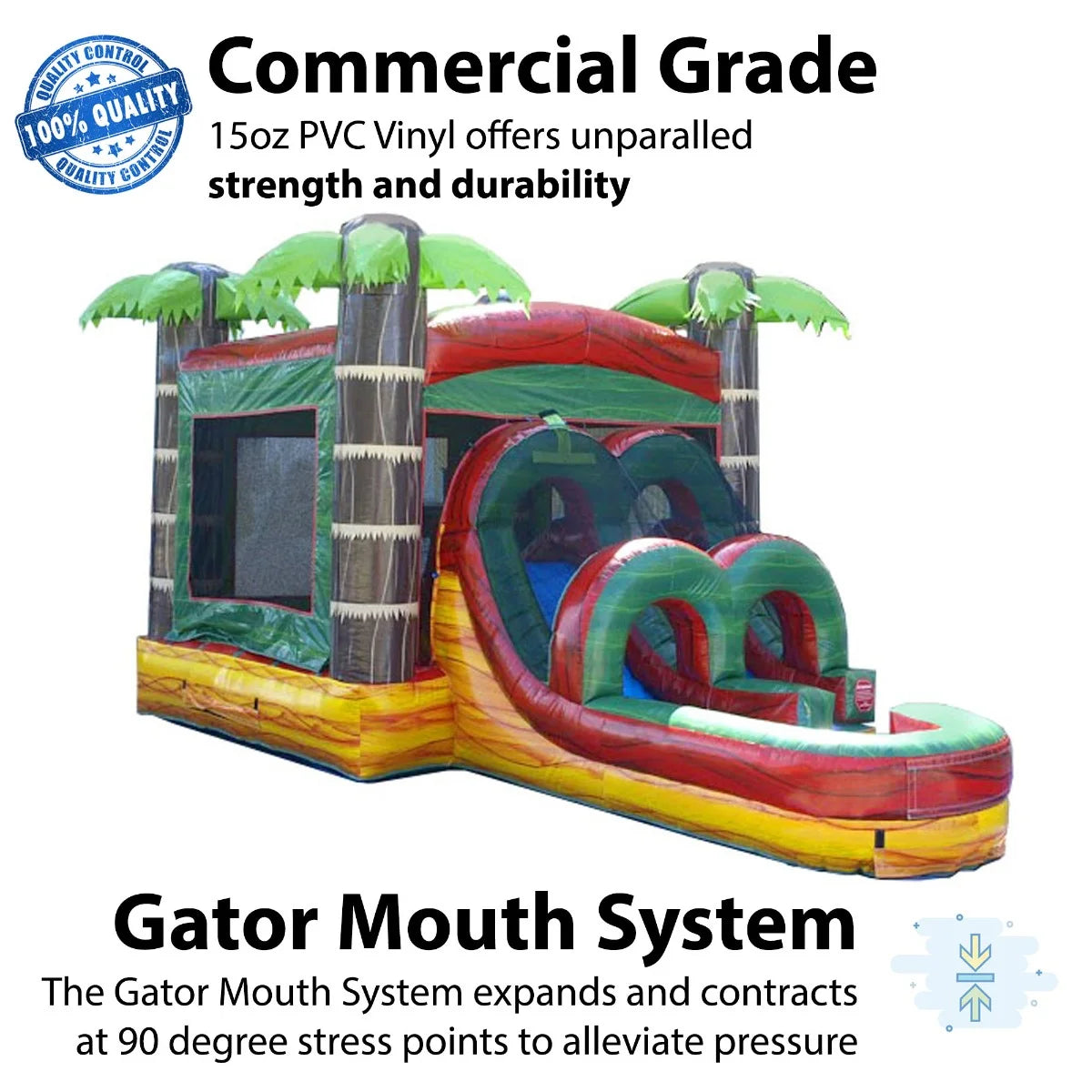 Commercial Inflatable Water Slide Bounce House Slip and Slide Trio R355058