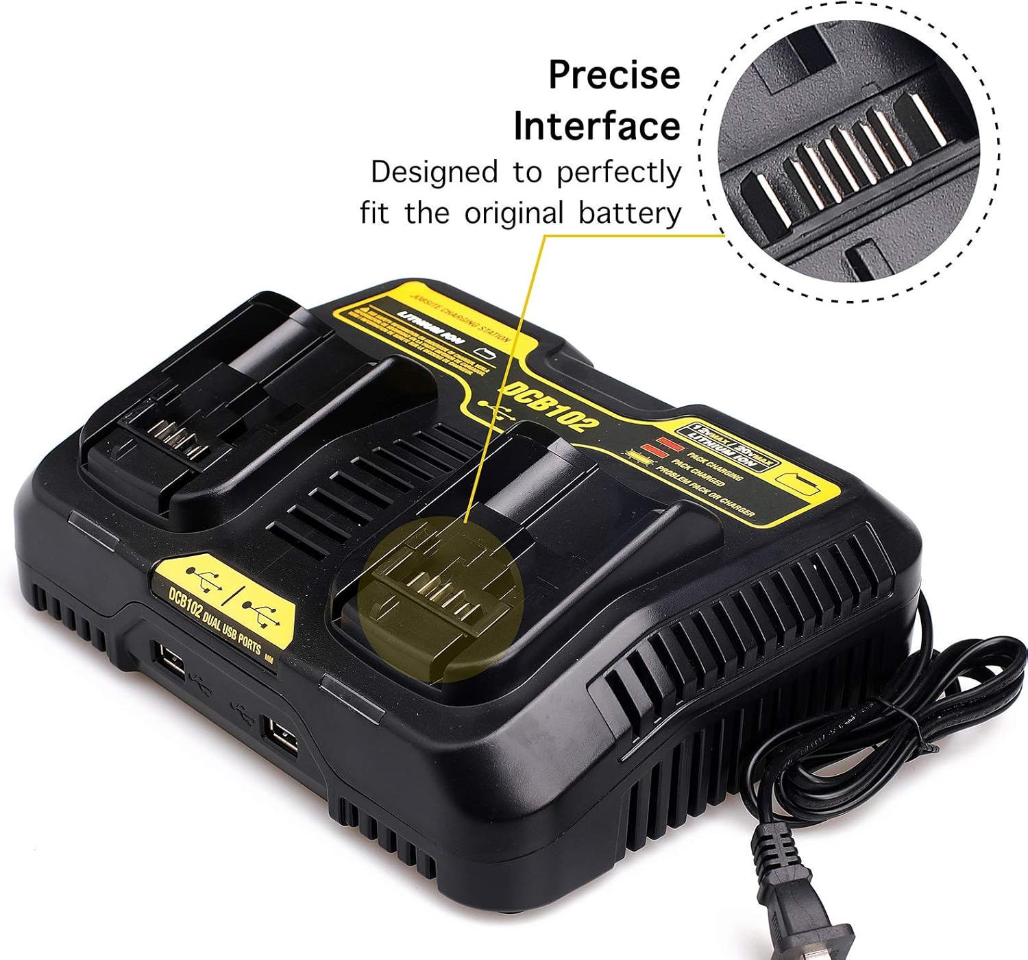 20V Dual Port Battery Charger Pack of 2 Z38362