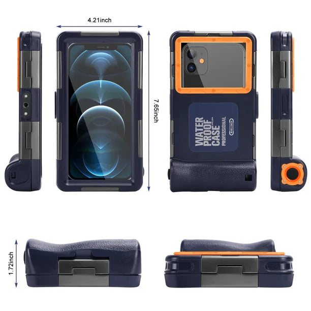 Waterproof Protective Case for Phones Up to 6.9 Inch with Lanyard R80108