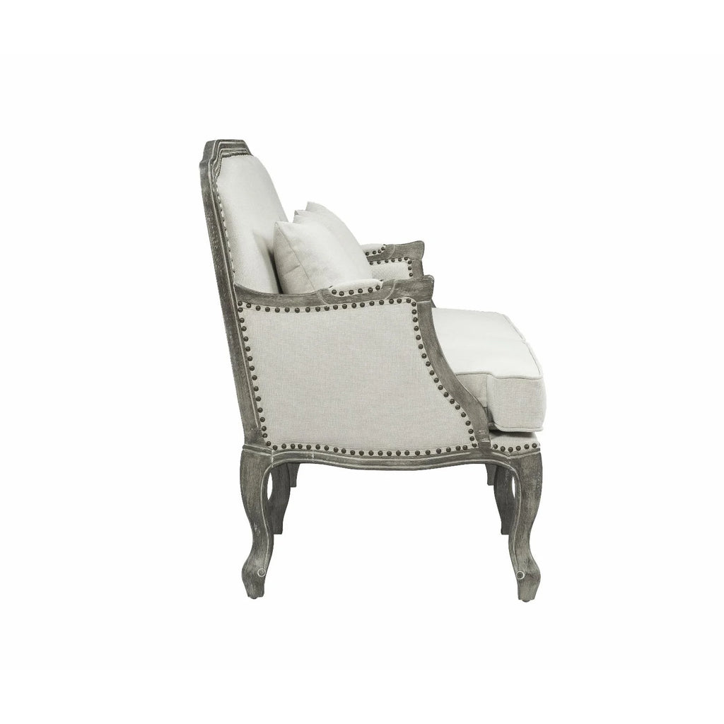 Cream Linen Fabric Sofa with 3 Pillows L708103