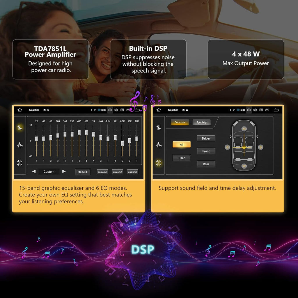 9 Inch Car Stereo Receiver with CarPlay and Android Auto F54623