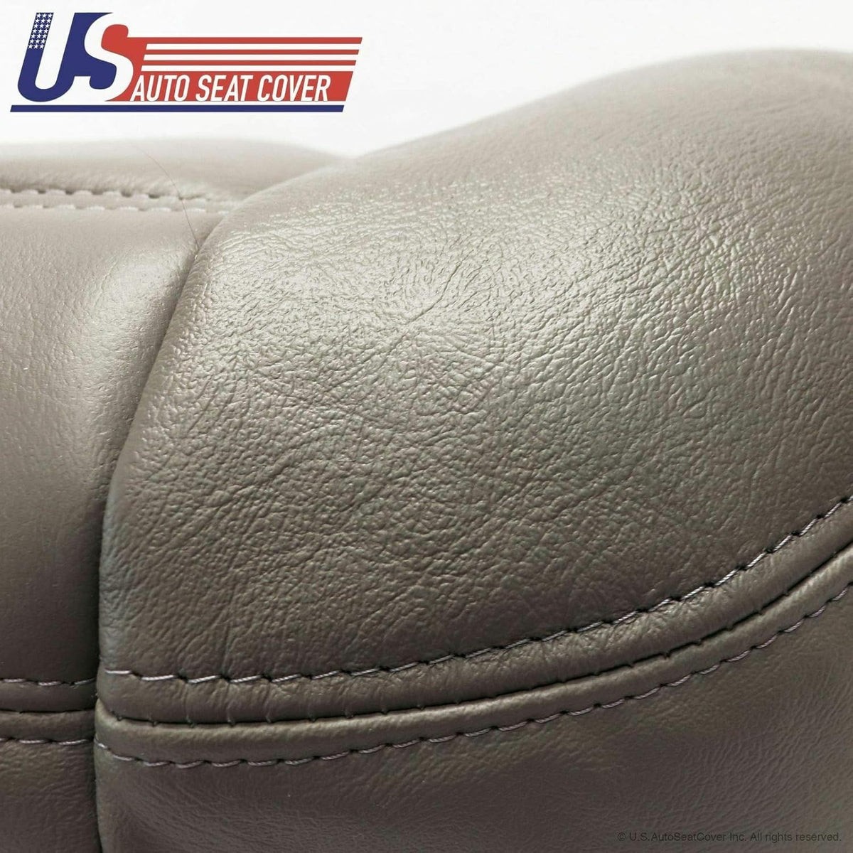 Gray Synthetic Leather Seat Cover Pack of 2 Y913