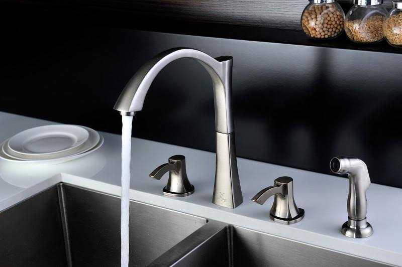 2-Handle Standard Kitchen Faucet in Brushed Nickel S130816