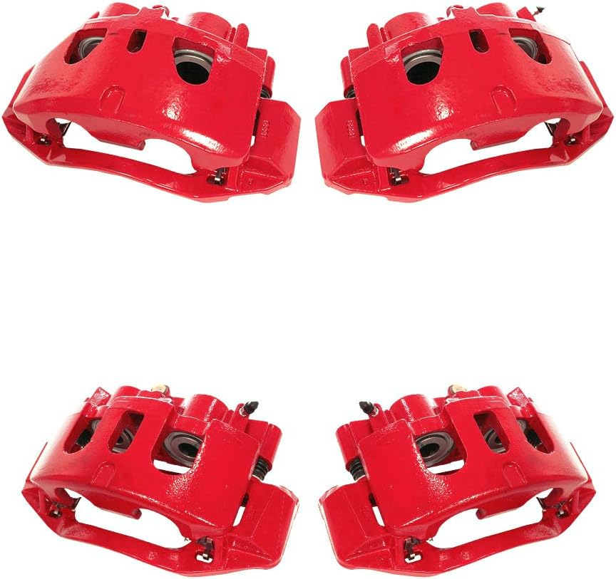 Premium Semi-Loaded Red Calipers Brake Kit F1323