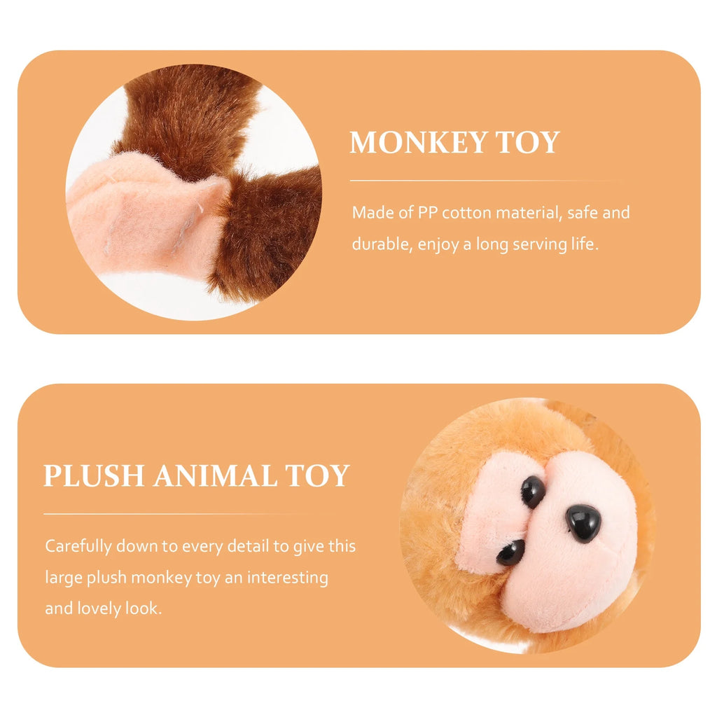 2Pcs Hanging Plush Monkey Doll Stuffed Animal Toy T580