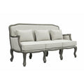 Cream Linen Fabric Sofa with 3 Pillows L708103