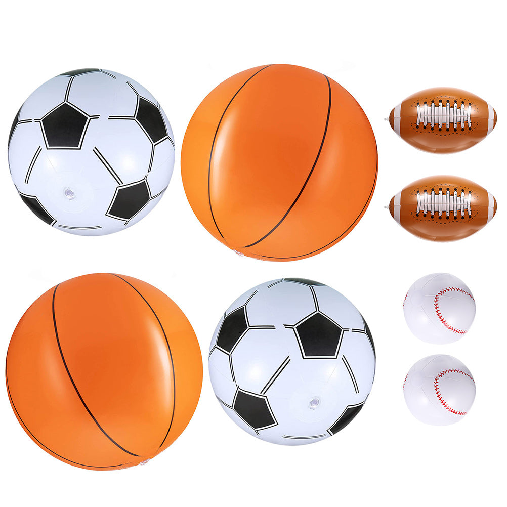 8Pcs Inflatable Sports Balls Toys M92612