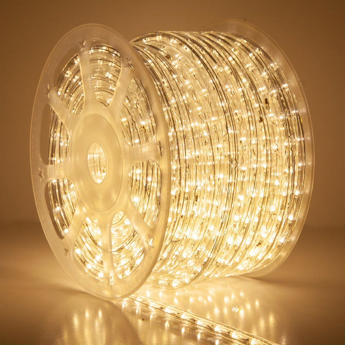 150 ft. Warm White LED Rope Light, 120V, 1/2 Inch, 2-Wire T428