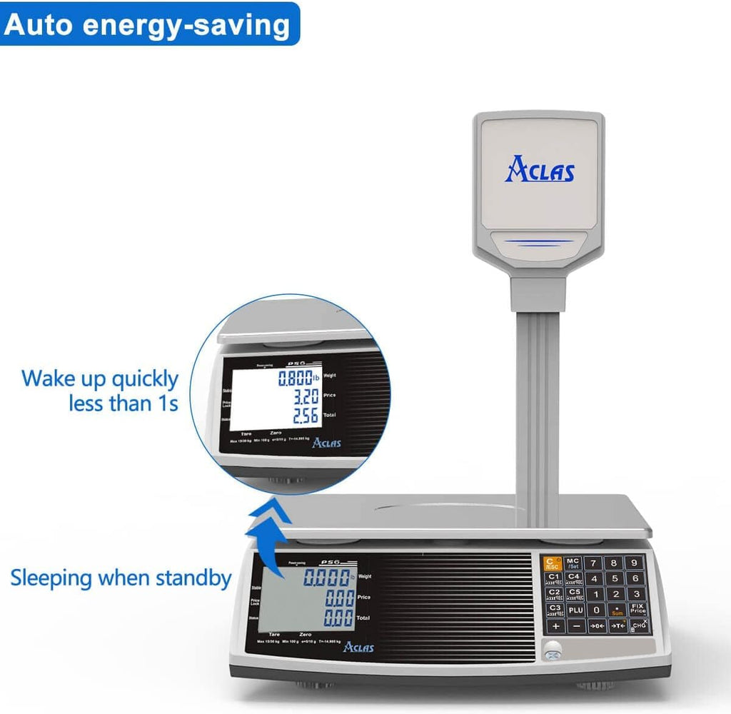 60lb Capacity Digital Price Computing Scale with Pole J539629