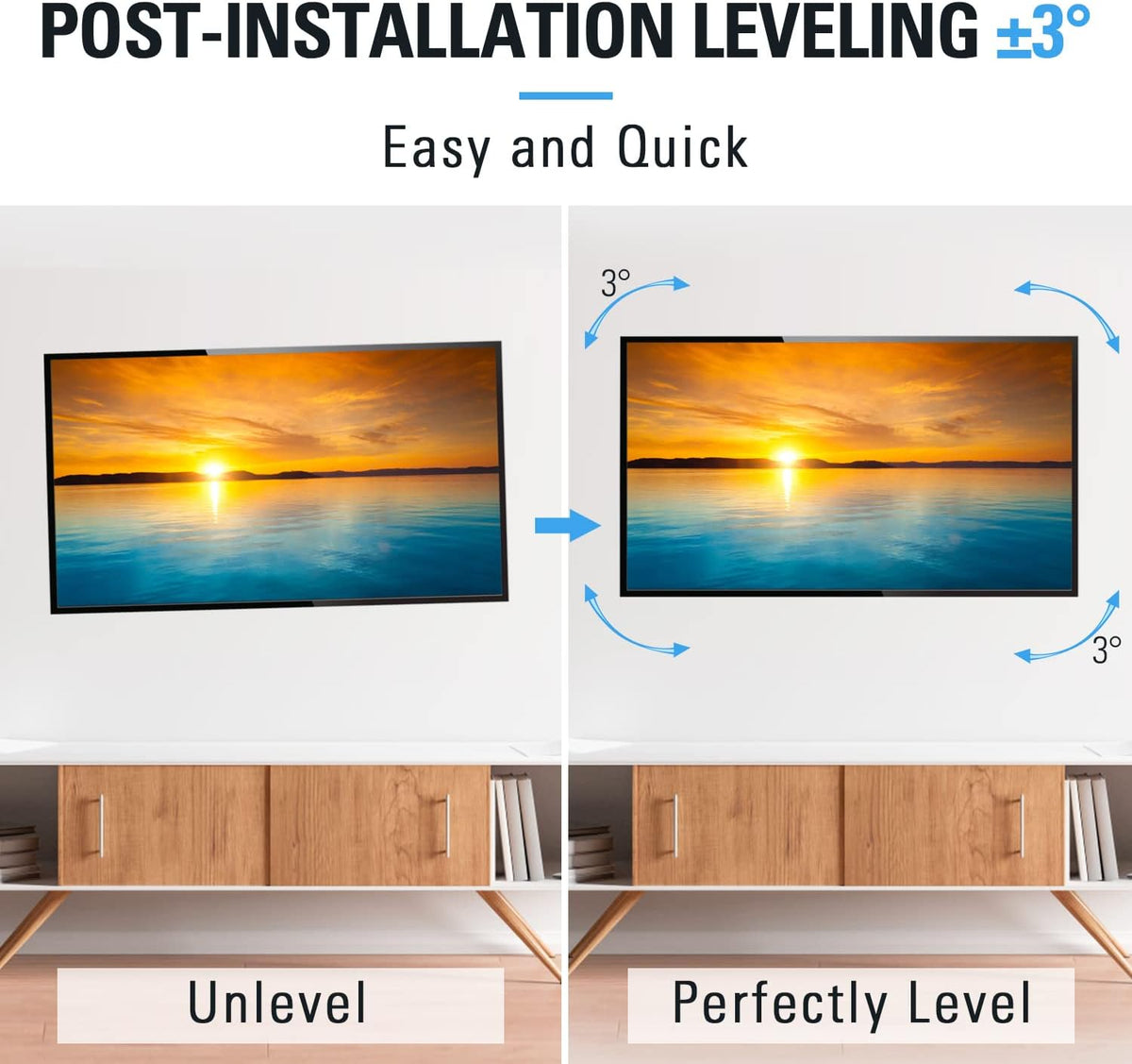 Full Motion TV Wall Mount for 26-55 Inch LED LCD Plasma Flat Screen TV, Swivel Articulating Dual Arms, VESA 400x400mm, 99 LBS, Pack of 2 H179548