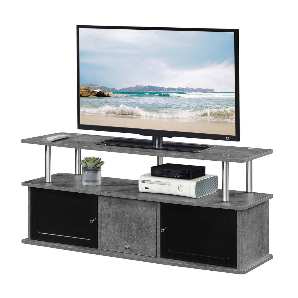 Grey 3-Cabinet TV Stand A305