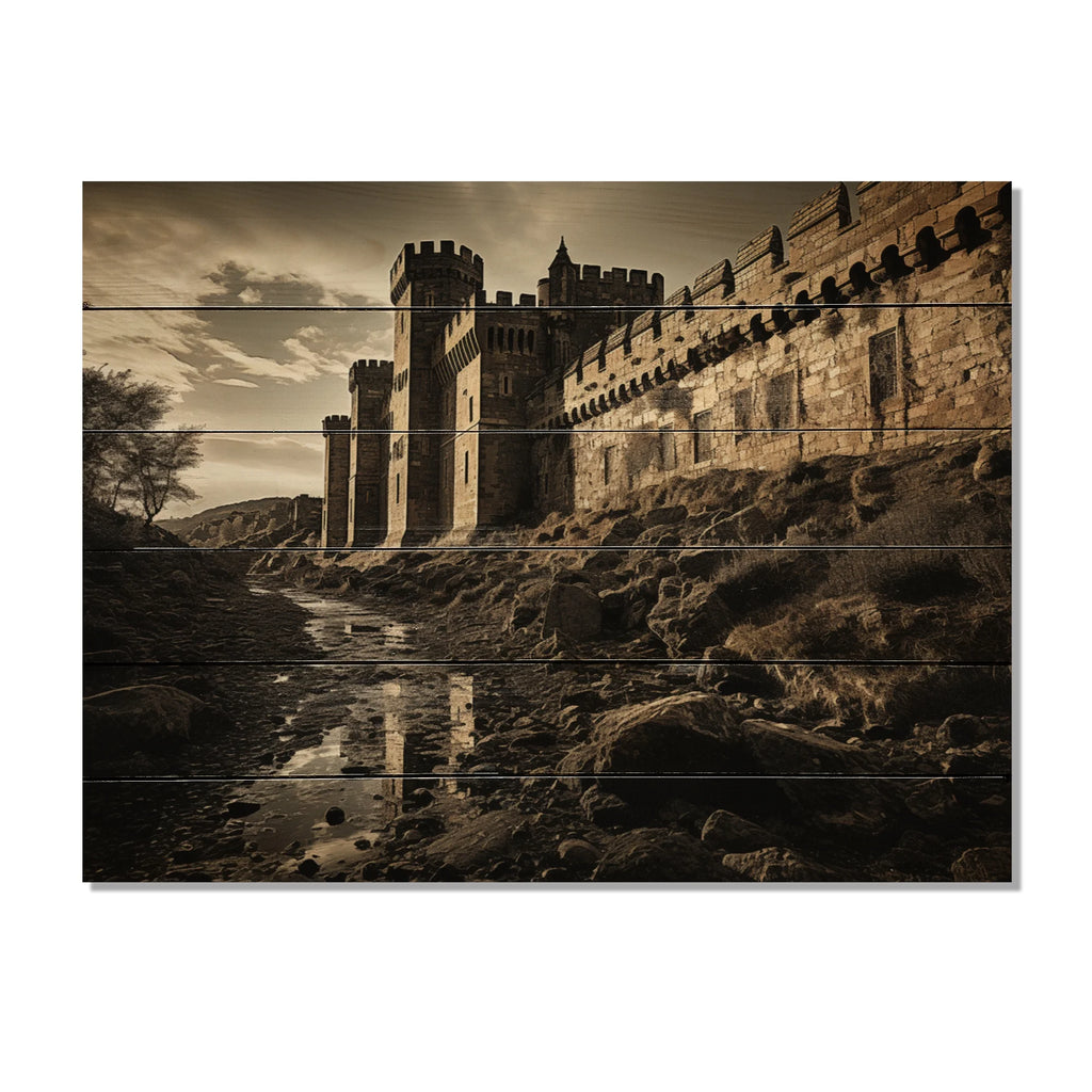 Natural Pine Wood Architecture Print Z915