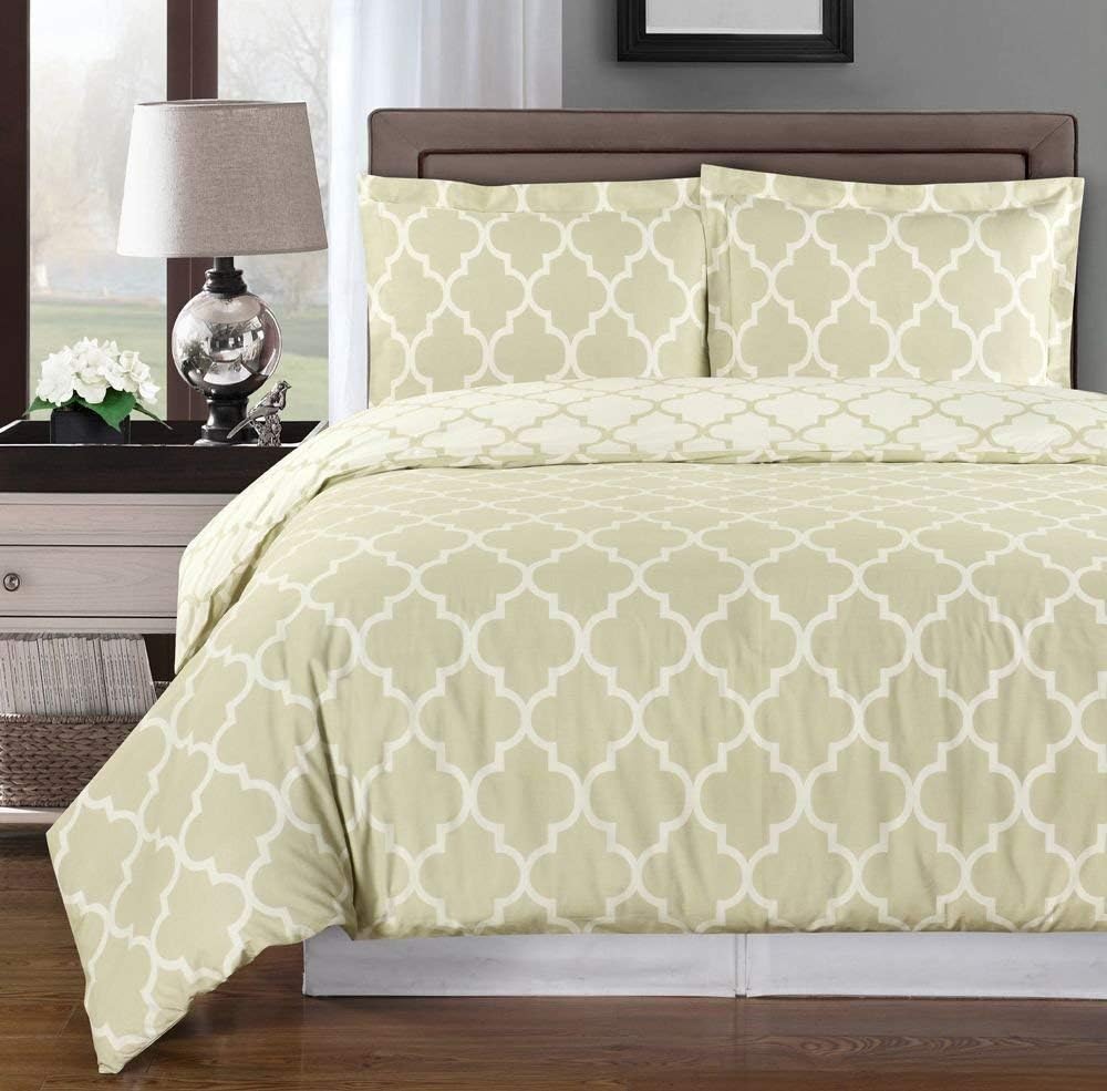 3-Piece Full / Queen Cotton Comforter Cover Set F542459
