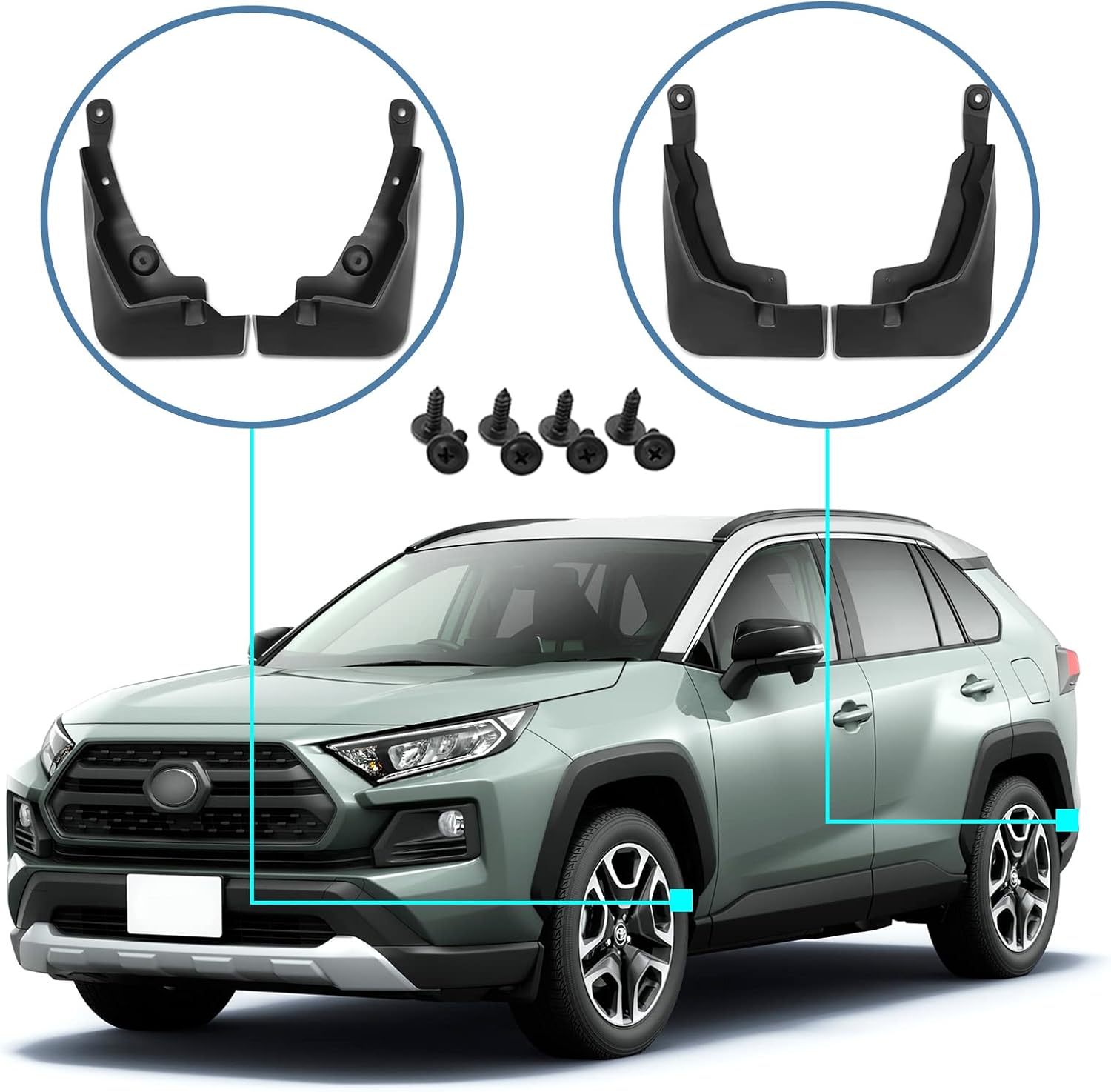 Mud Flaps Set of 4Pcs for RAV4 2019+ S39656