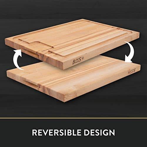 Maple Cutting/Carving Board with Juice Groove 18 x 24 x 1.5 Inches A928355