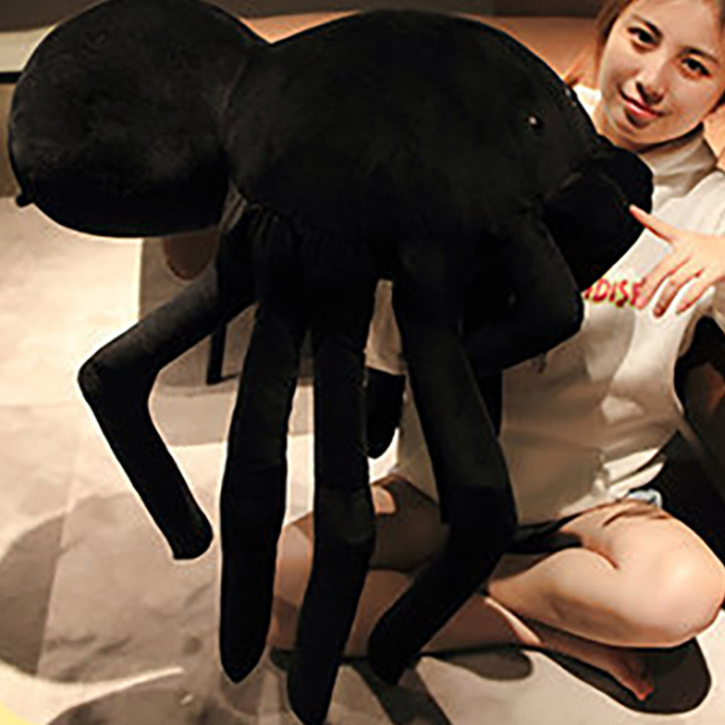 Black Plush Spider Halloween Decorations Doll Sleeping Pillow H613460