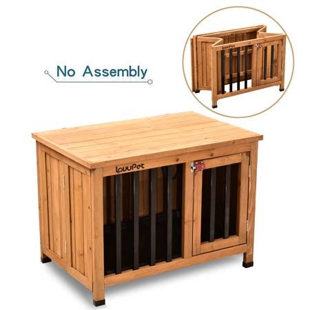 Tan Wooden Pet Crate with Tray G65774