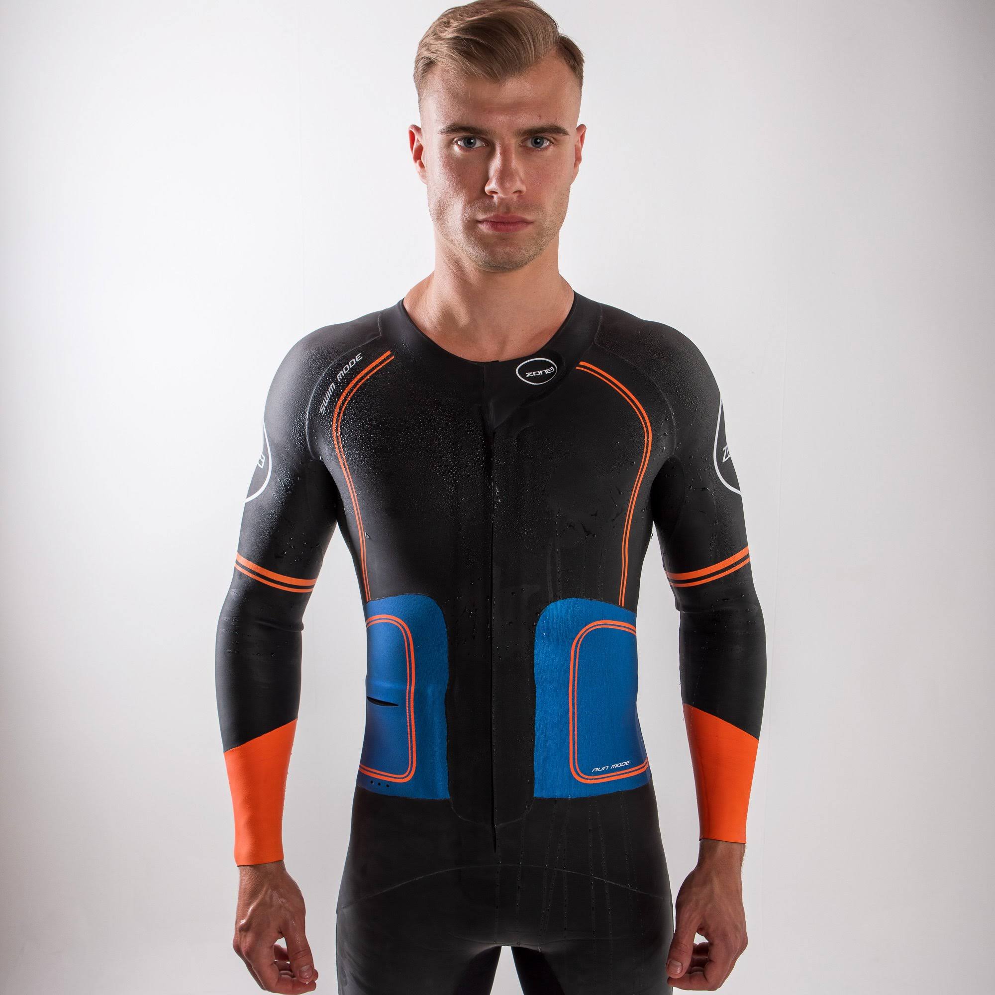 Men's Swim-Run Wetsuit with 8mm Calf Sleeves U782