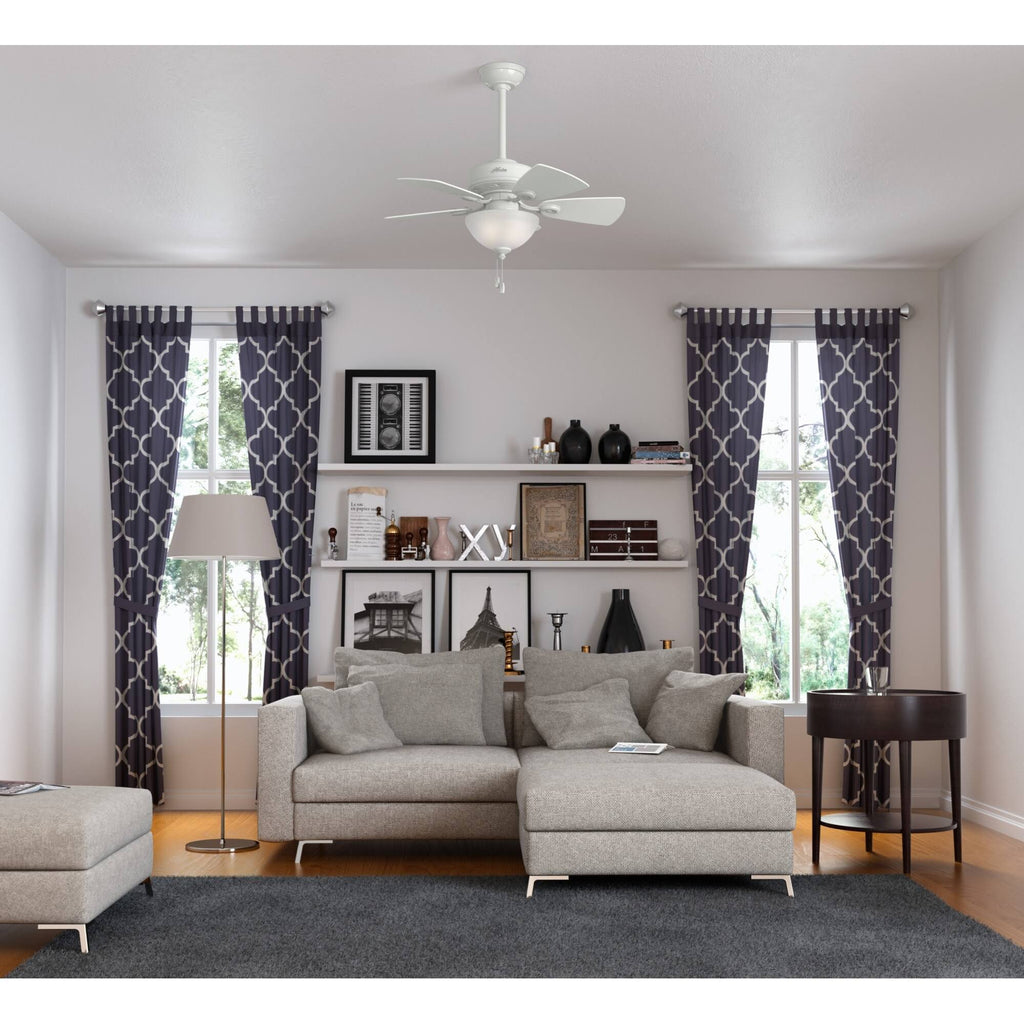 Brushed Nickel Ceiling Fan with Light O640