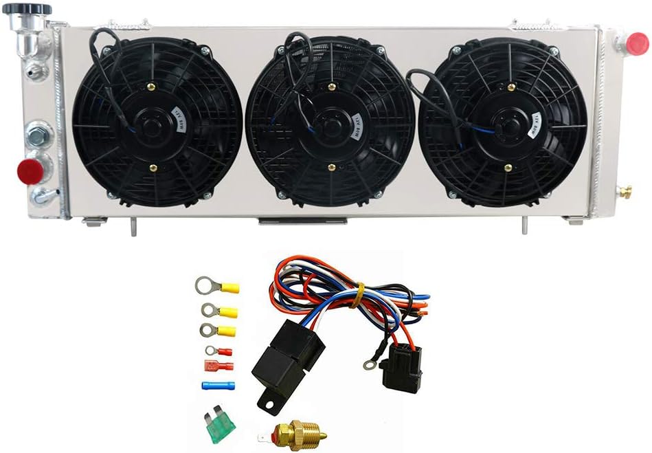 3 Row Core Aluminum Radiator with Fan Shroud and Relay C212