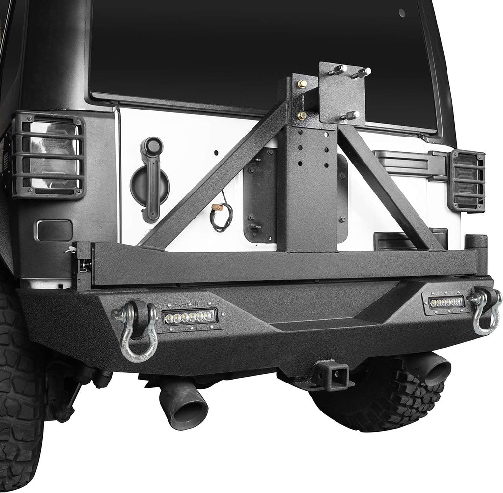 Rear Bumper with Spare Tire Carrier and Front Bumper Combo W772847