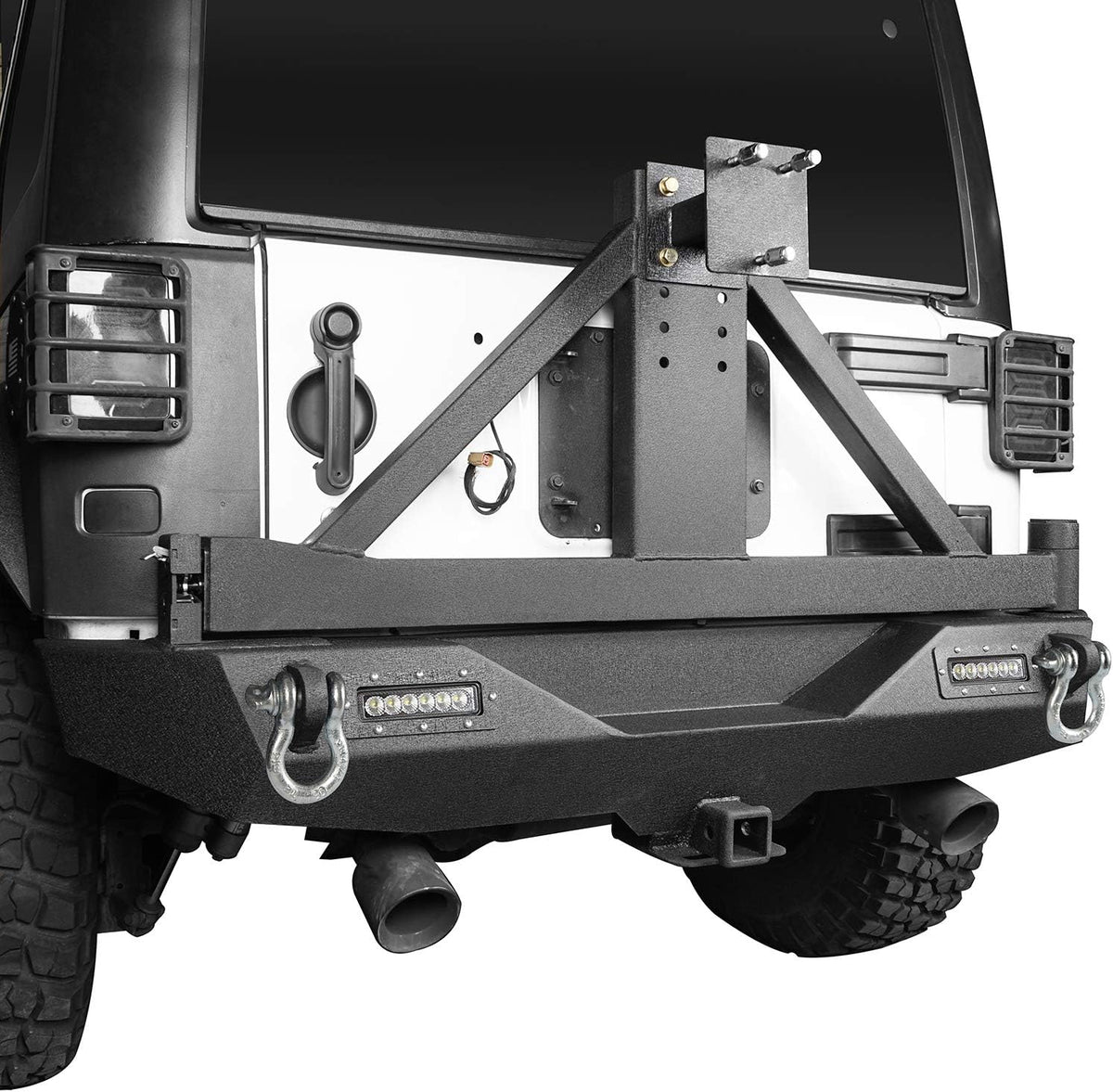 Rear Bumper with Spare Tire Carrier and Front Bumper Combo W772847