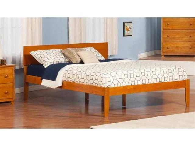 Caramel Latte Queen Bed with Open Foot Rail I100154