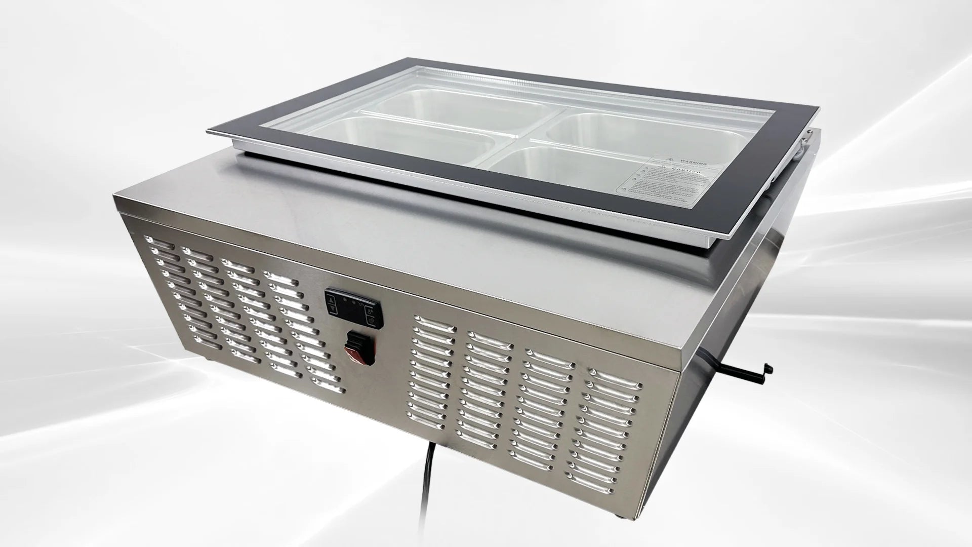 32 in. Commercial 4 Pan Countertop Gelato Ice Cream Display Case Q16740