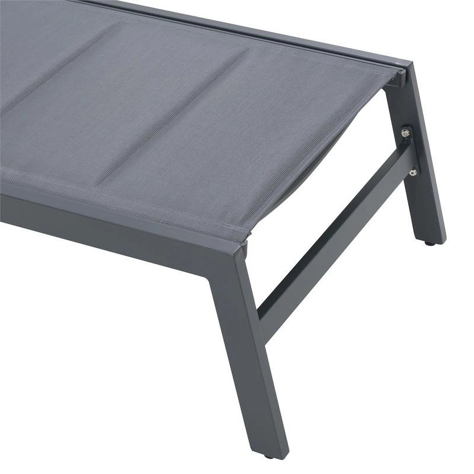 Gray Polyester Mesh Reclining Lounger H47692