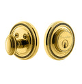 Lifetime Brass Single Cylinder Deadbolt with Soleil Plate T1856
