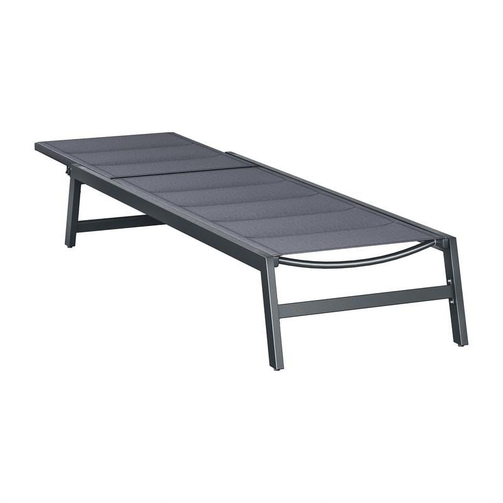 Gray Polyester Mesh Reclining Lounger H47692