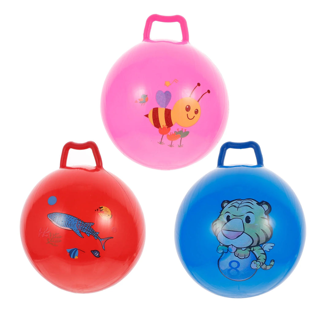 3Pcs Inflatable Hopper Balls with Handle M49079