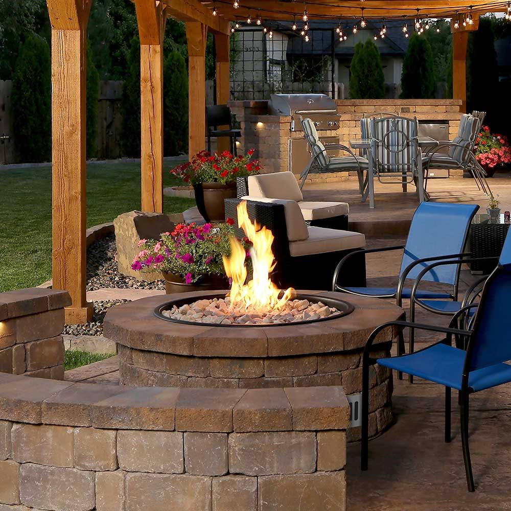Stainless Steel Gas Fire Pit Burner Ring Kit, Natural Gas, 12-Inches W778