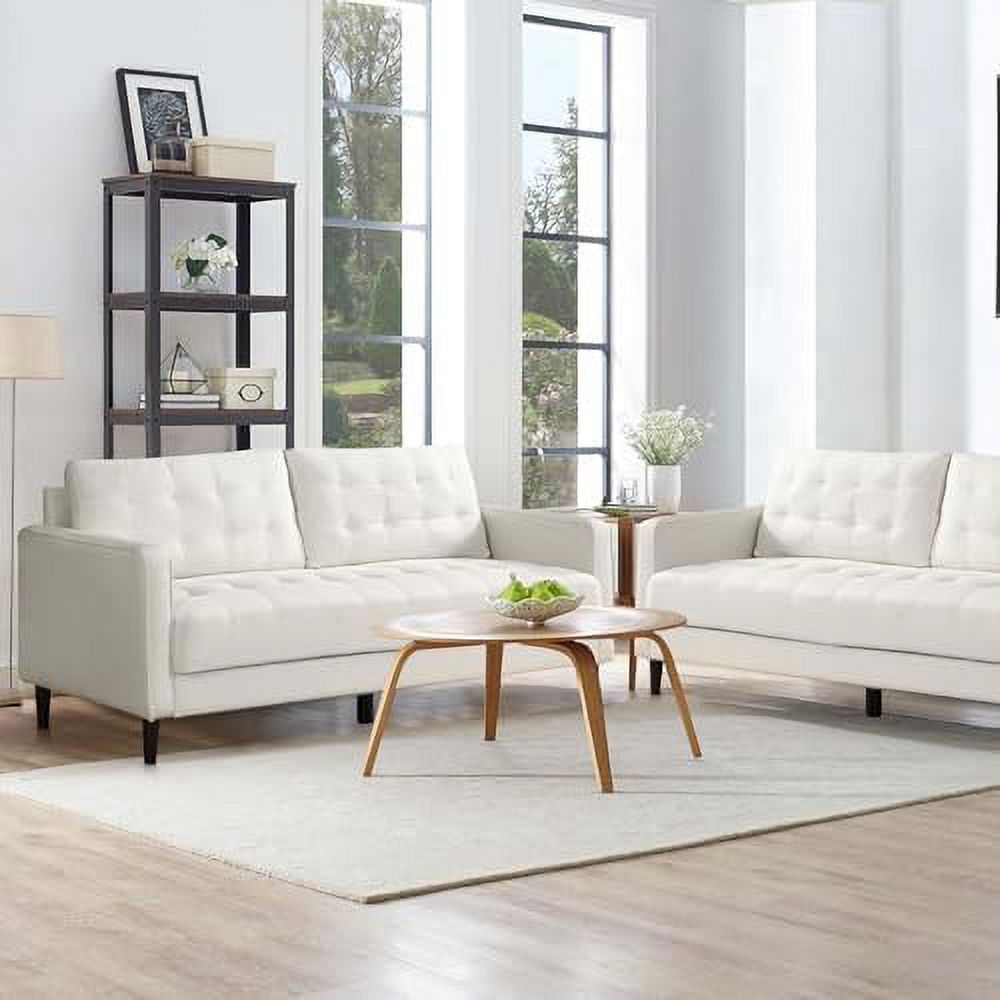 Grey 3 Seater Couch with Tufted Seat and Back Cushion A49118