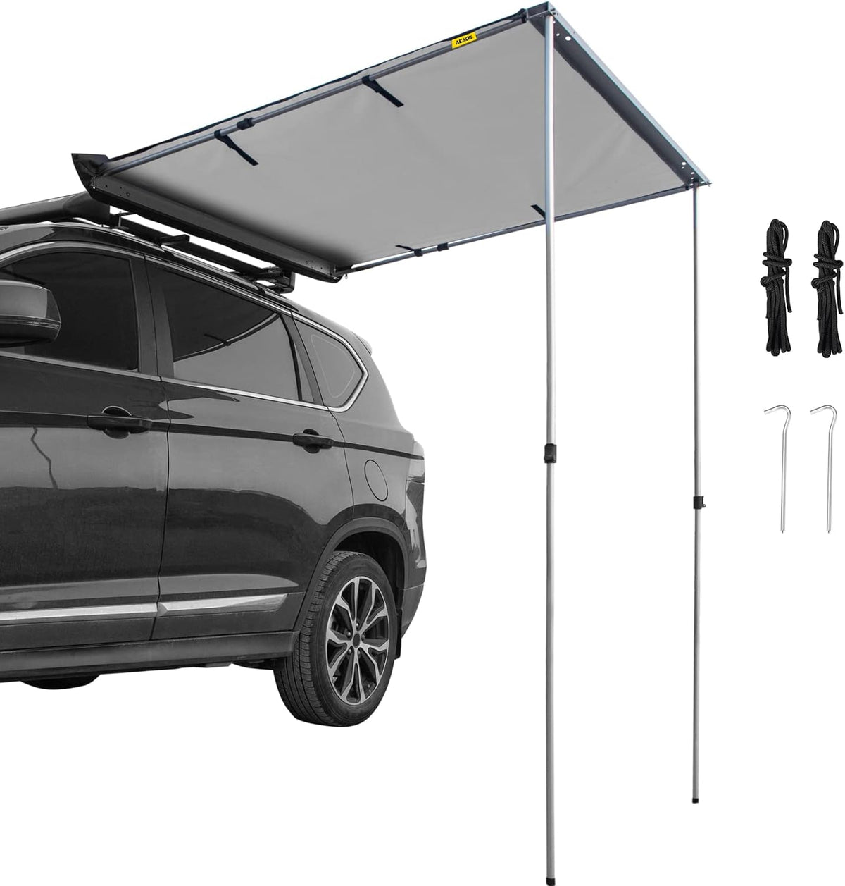 Grey Pull-Out Retractable Vehicle Awning with Carry Bag Y811