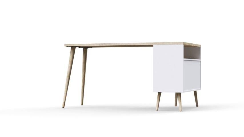 Beige 2-Drawer L-Shaped Desk X100934