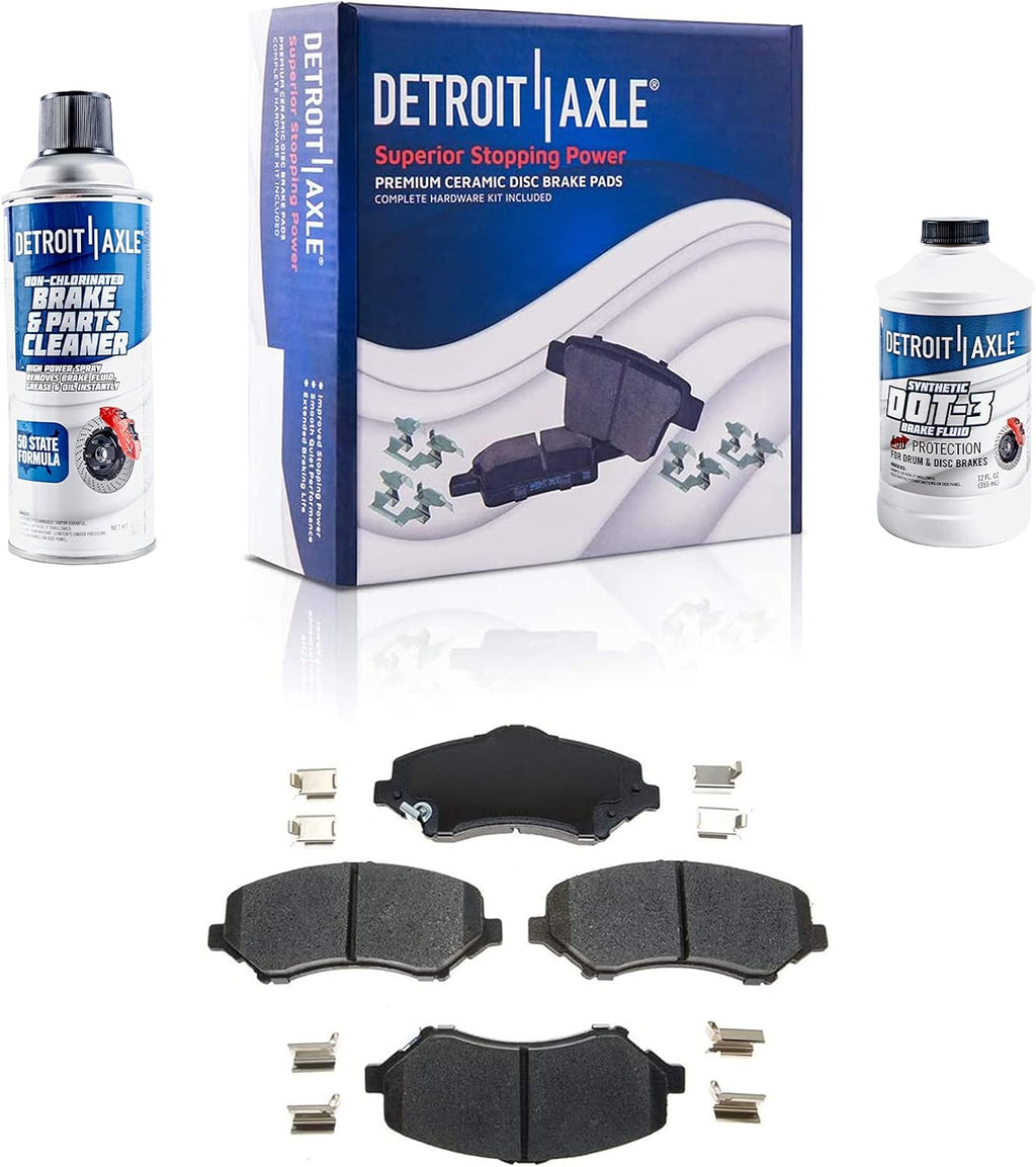 Front Drilled and Slotted Rotors + Brake Pads 6pc Set P3769