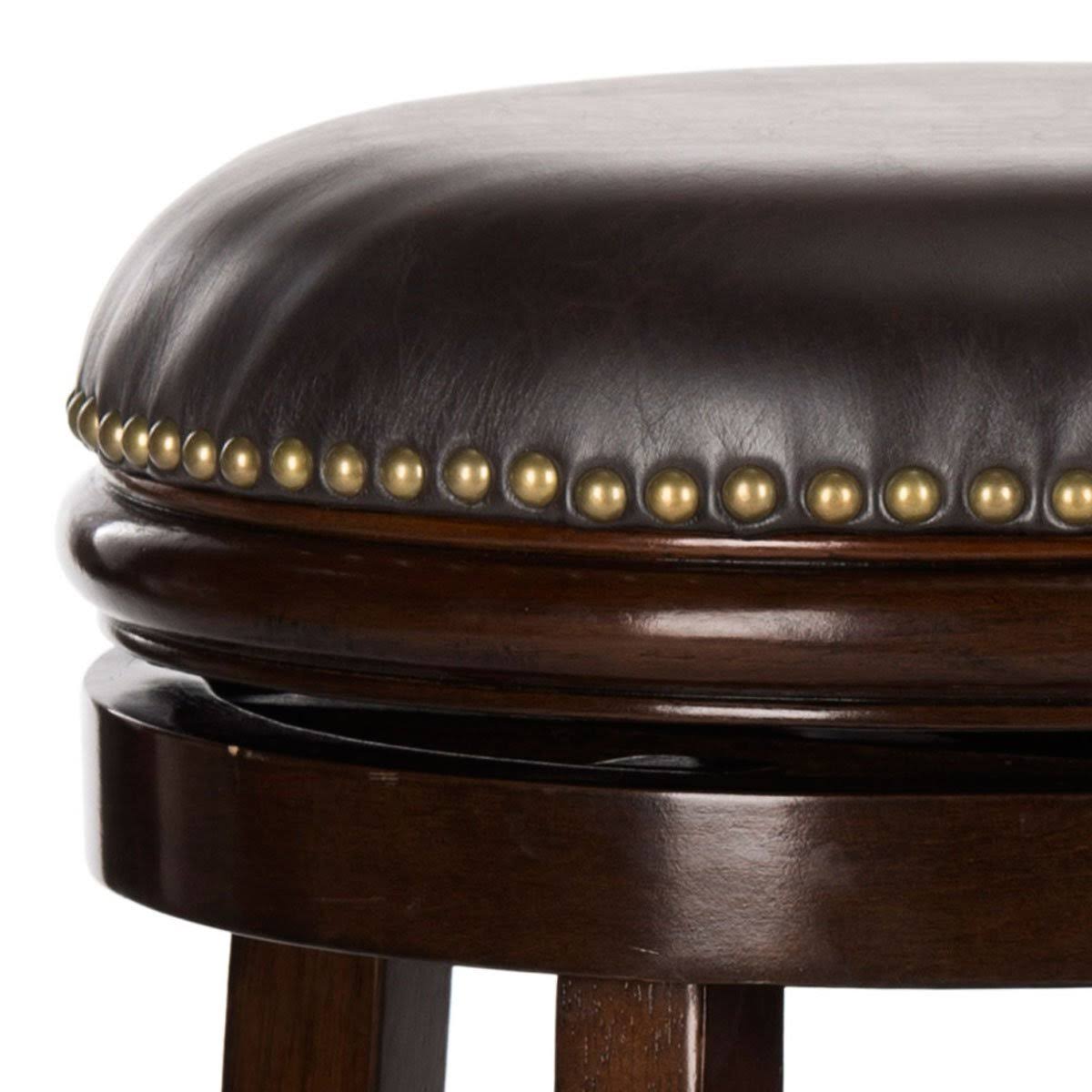 Walnut Brown Swivel Bar Stool Q947455