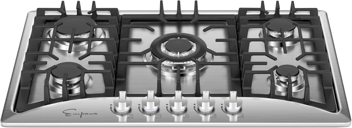 30" Gas Cooktop with 5 Sealed Burners in Stainless Steel H437575