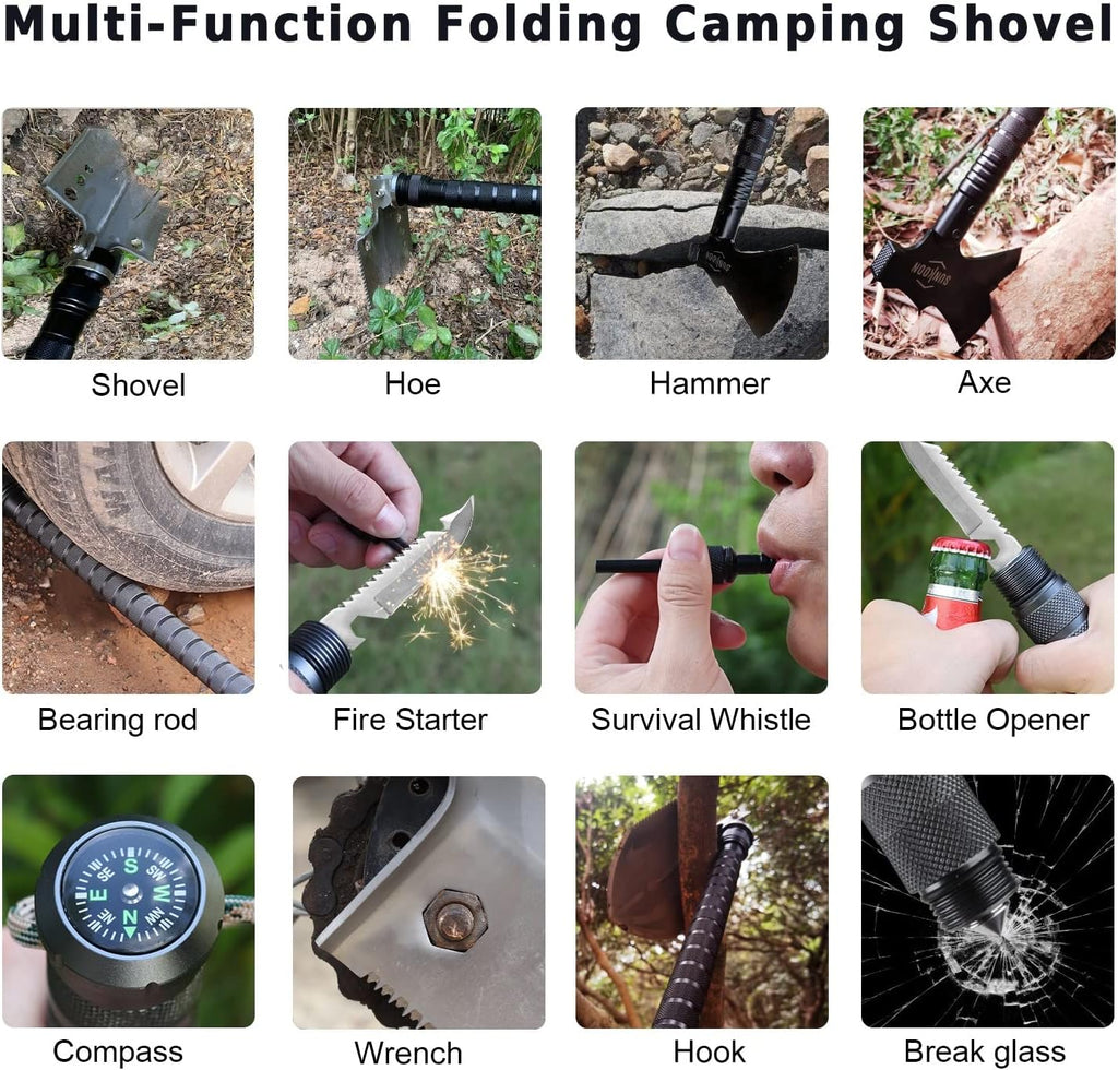 Camping Folding Shovel with High Carbon Steel Storage Pouch M769