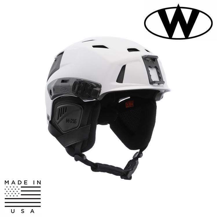 White Gray Ski Search and Rescue Helmet Q892