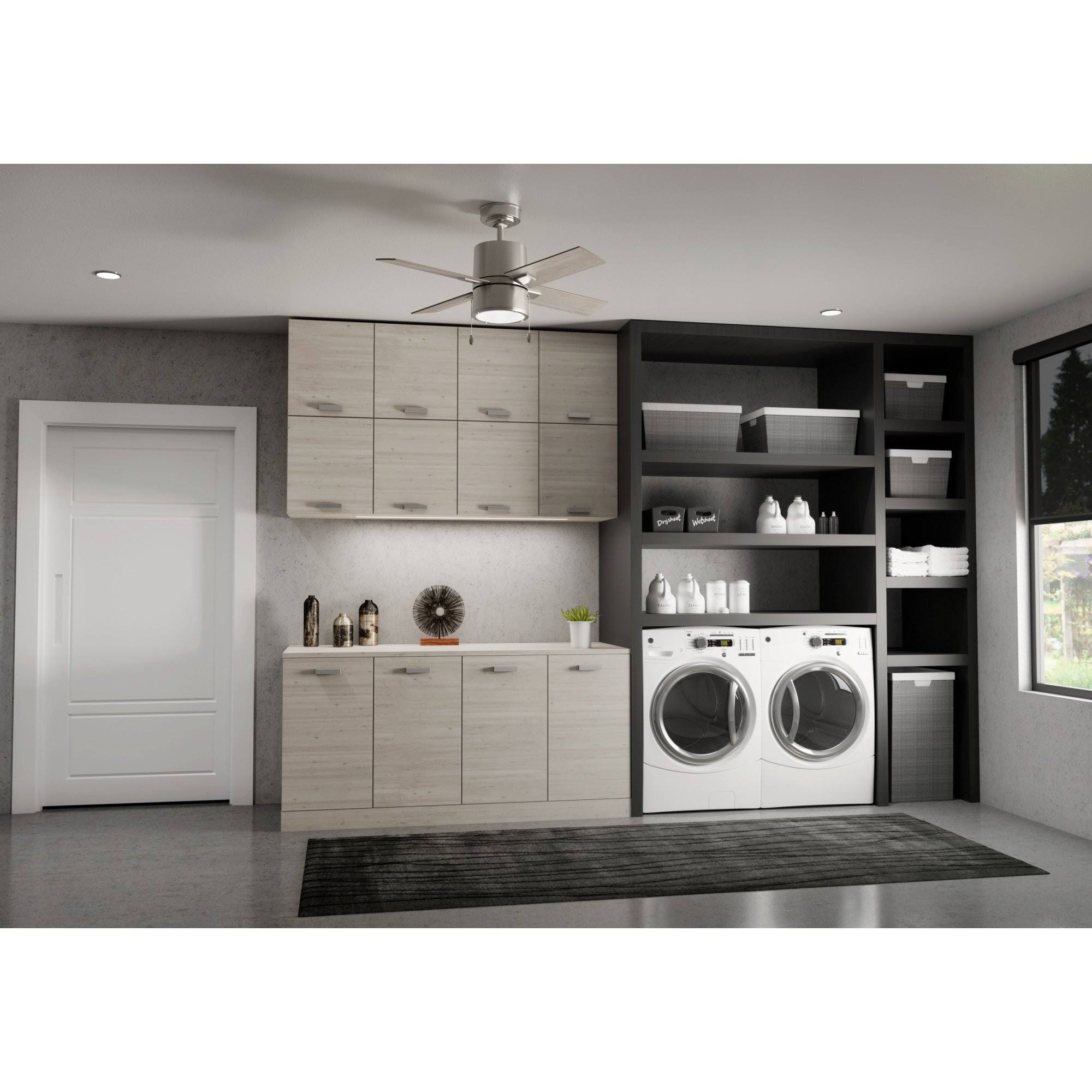 42x22 Indoor LED Ceiling Fan Matte Black P761674