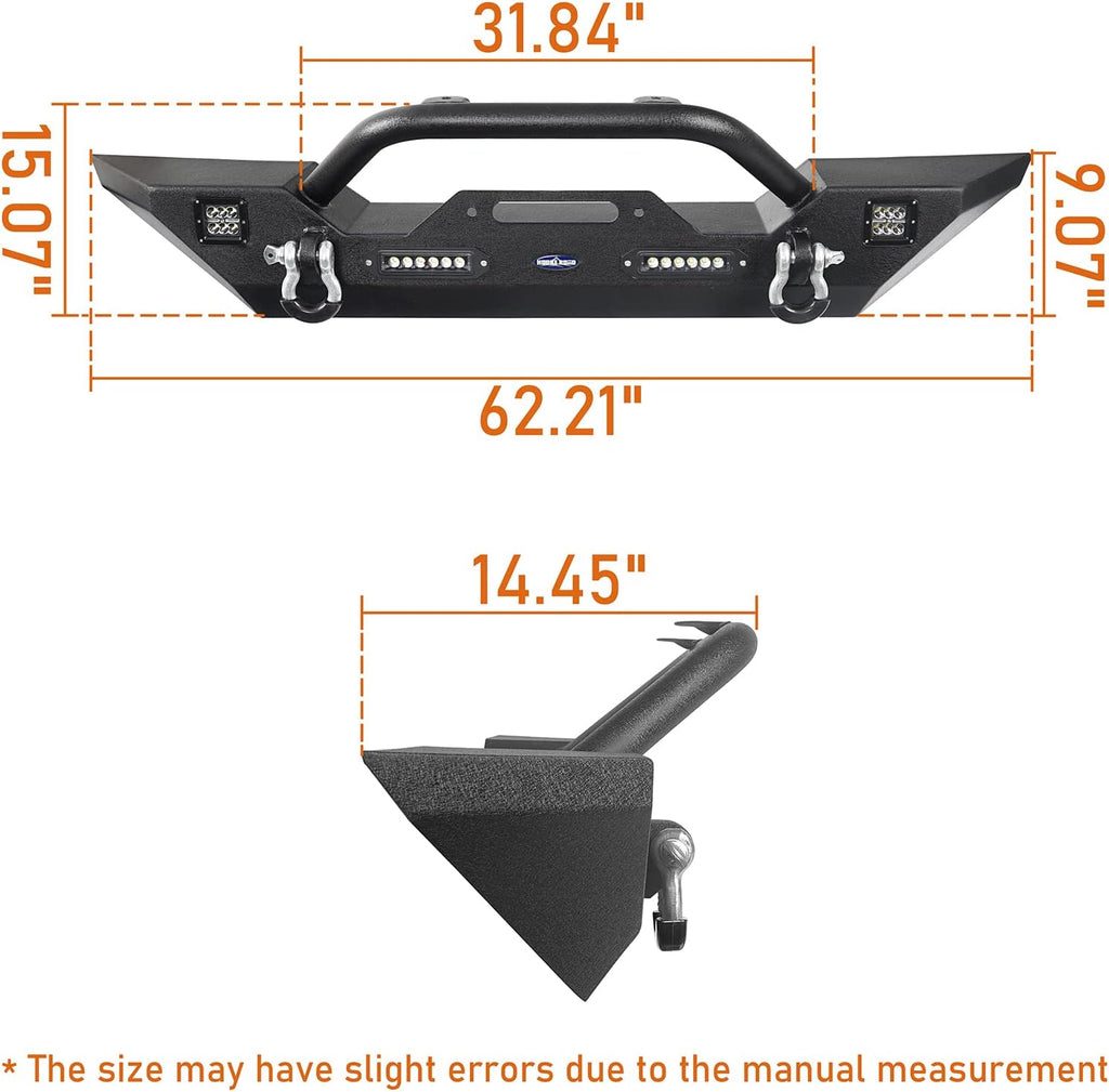 Rear Bumper with Spare Tire Carrier and Front Bumper Combo W772847