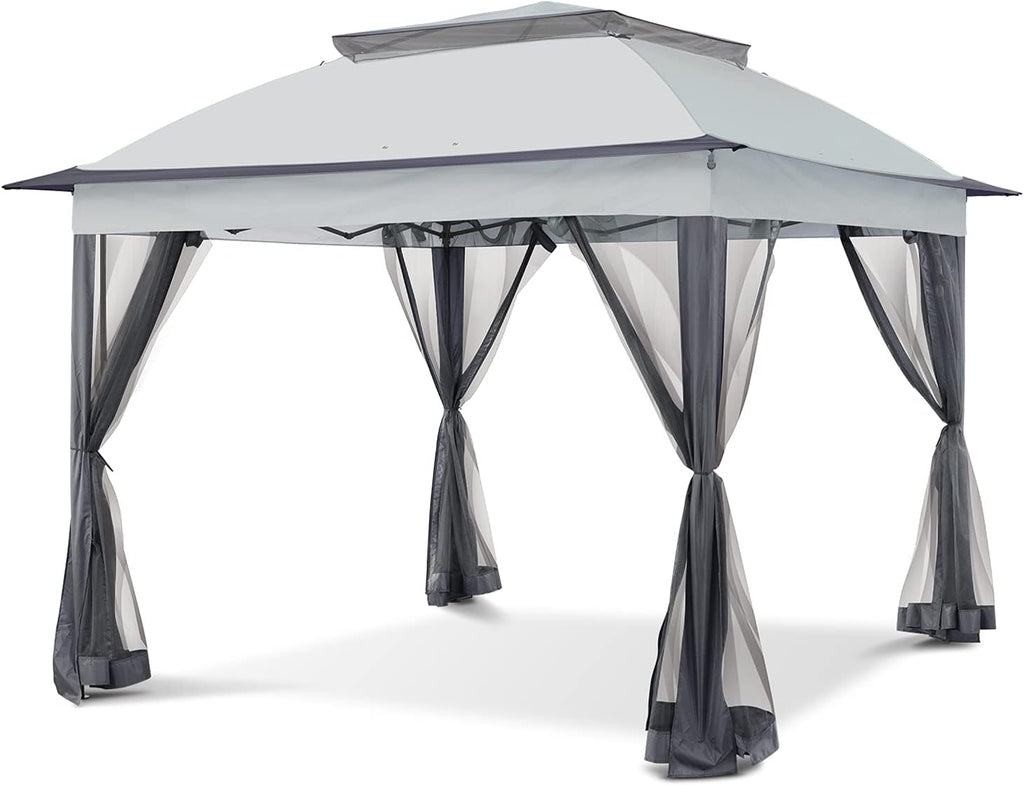 Red Pop-Up Gazebo Tent with Mosquito Netting I4599