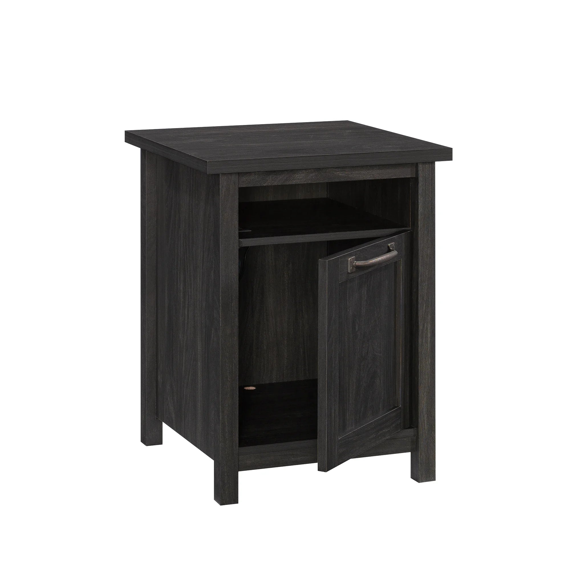 Black Finish USB Side Table O9907