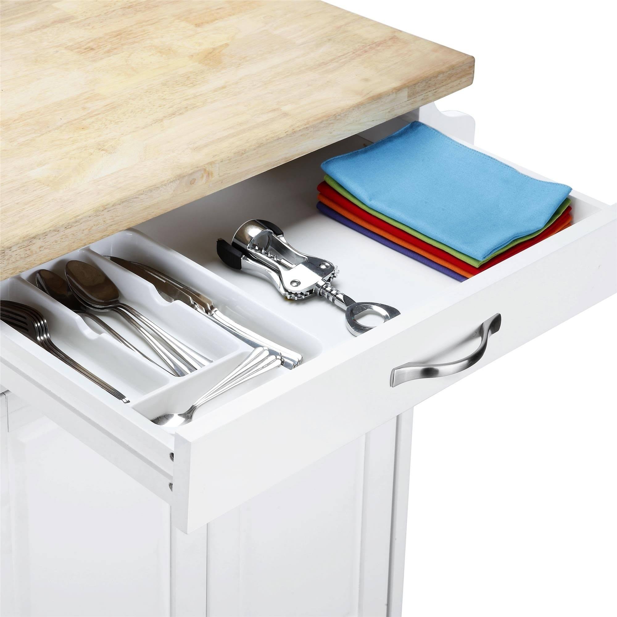 White Kitchen Island W626