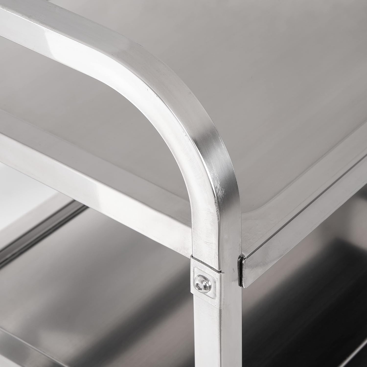 3 Shelf Stainless Steel Utility Cart, 400 Pound Capacity I1094